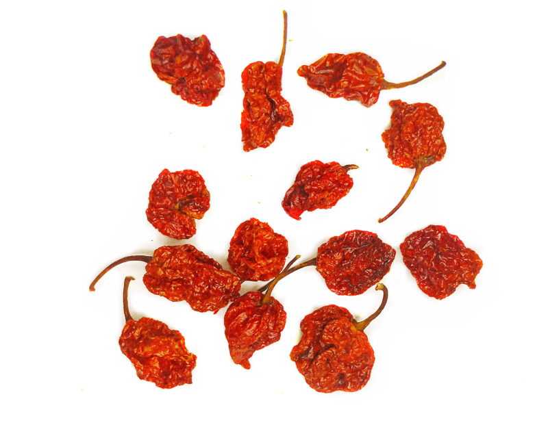 

Острый перец чили Каролина Рипер сушеный, целые стручки / Carolina Reaper