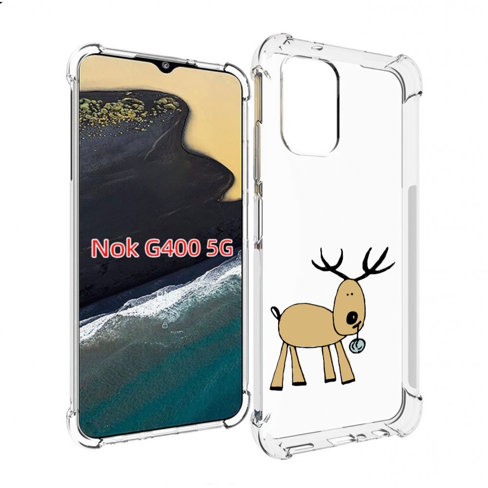 

Чехол MyPads Олень с шариком для Nokia G400 5G, Прозрачный, Tocco