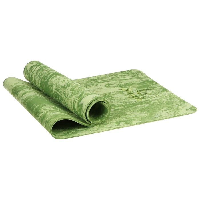 Коврик для йоги 183x61x0,8 см, цвет зелёный