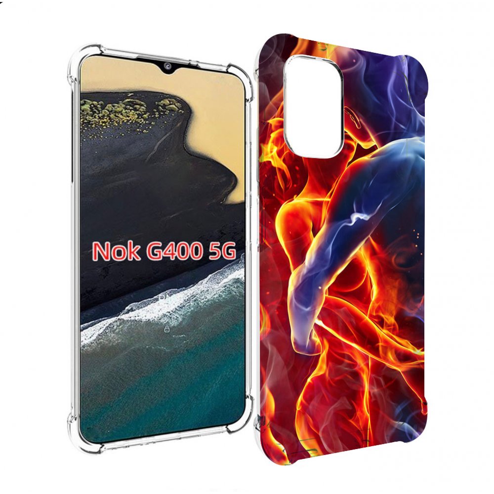 

Чехол MyPads Огонь-вода для Nokia G400 5G, Прозрачный, Tocco