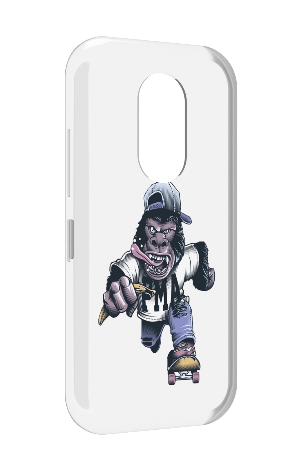 

Чехол MyPads Обезьяна на скейте для Doogee S61 / S61 Pro, Прозрачный, Tocco