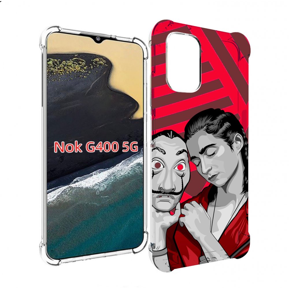 

Чехол MyPads Найроби-бумажного-дома для Nokia G400 5G, Прозрачный, Tocco