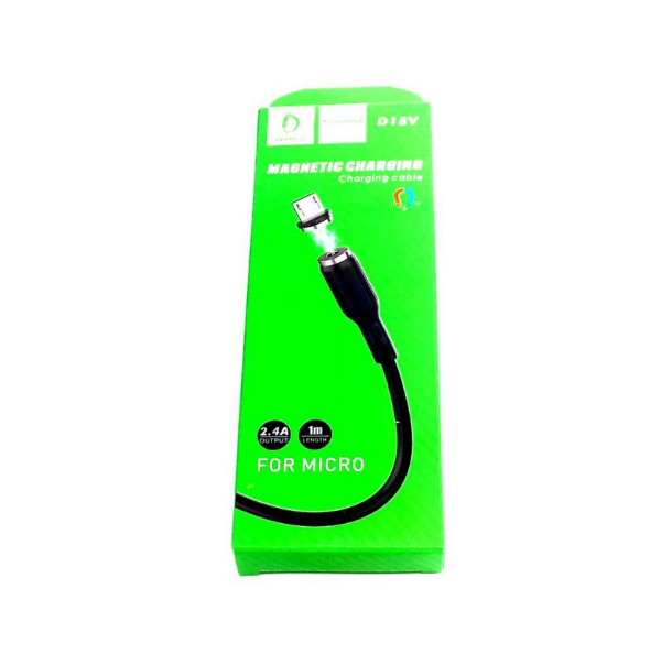 Кабель магнитный Denmen D18V Micro USB черный