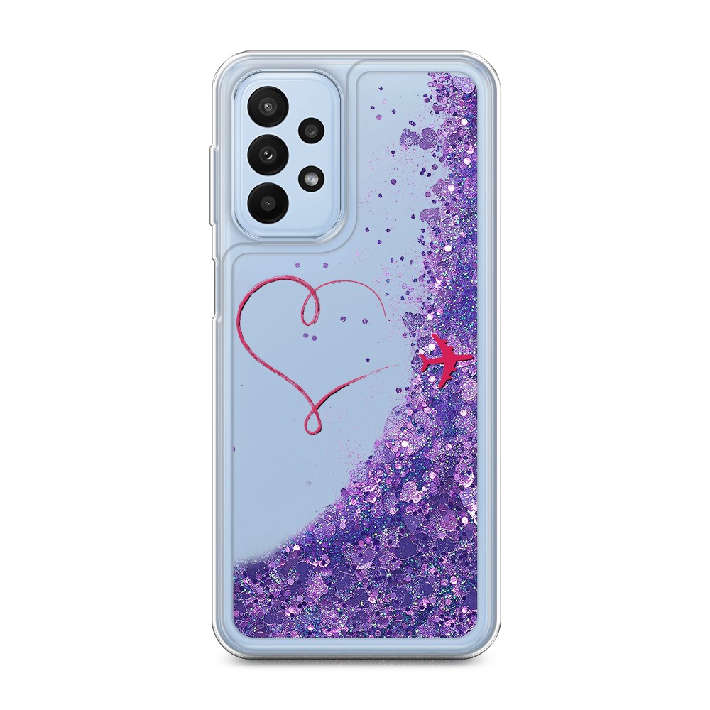 

Чехол Awog на Samsung Galaxy A23 "Сердце и самолет", Красный, 2105092-1