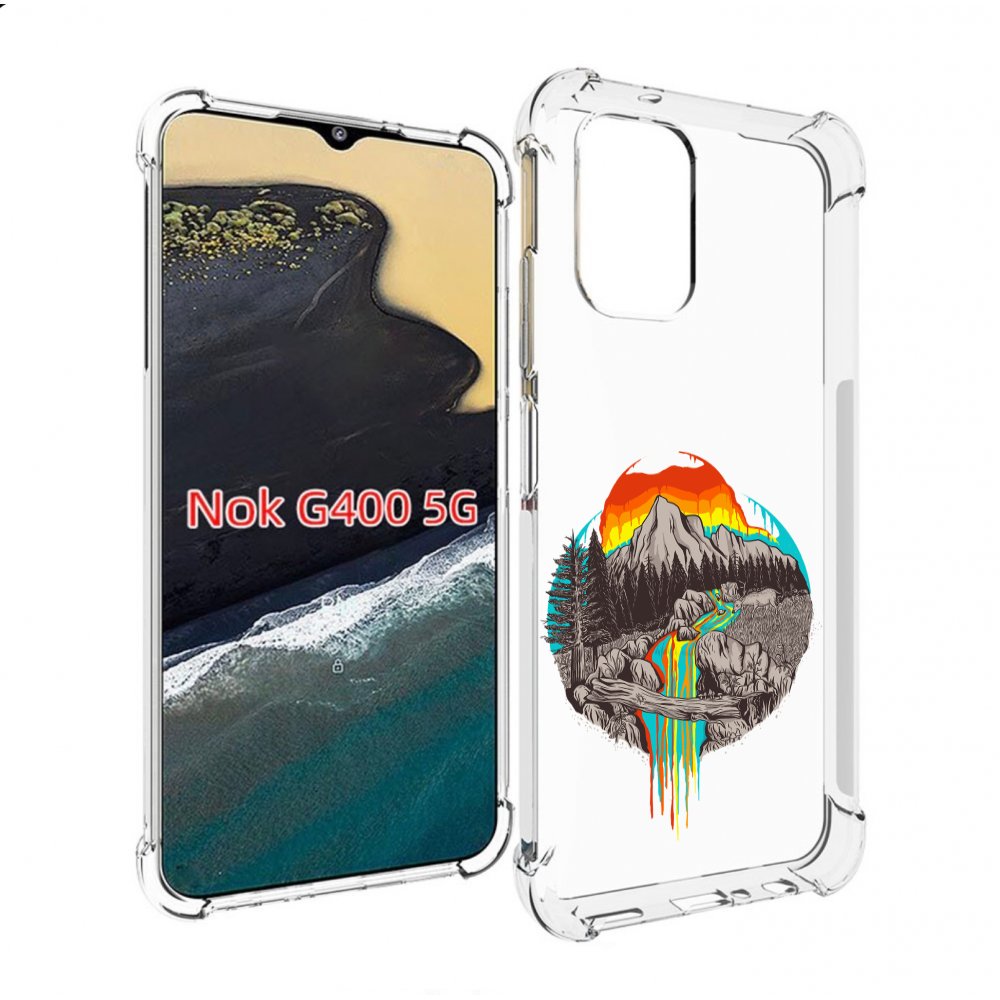 

Чехол MyPads Радужный водопад для Nokia G400 5G, Прозрачный, Tocco