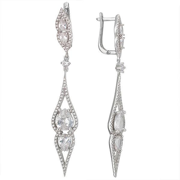

Серьги женские из серебра Эстет 01С1511395, фианит, 01С1511395