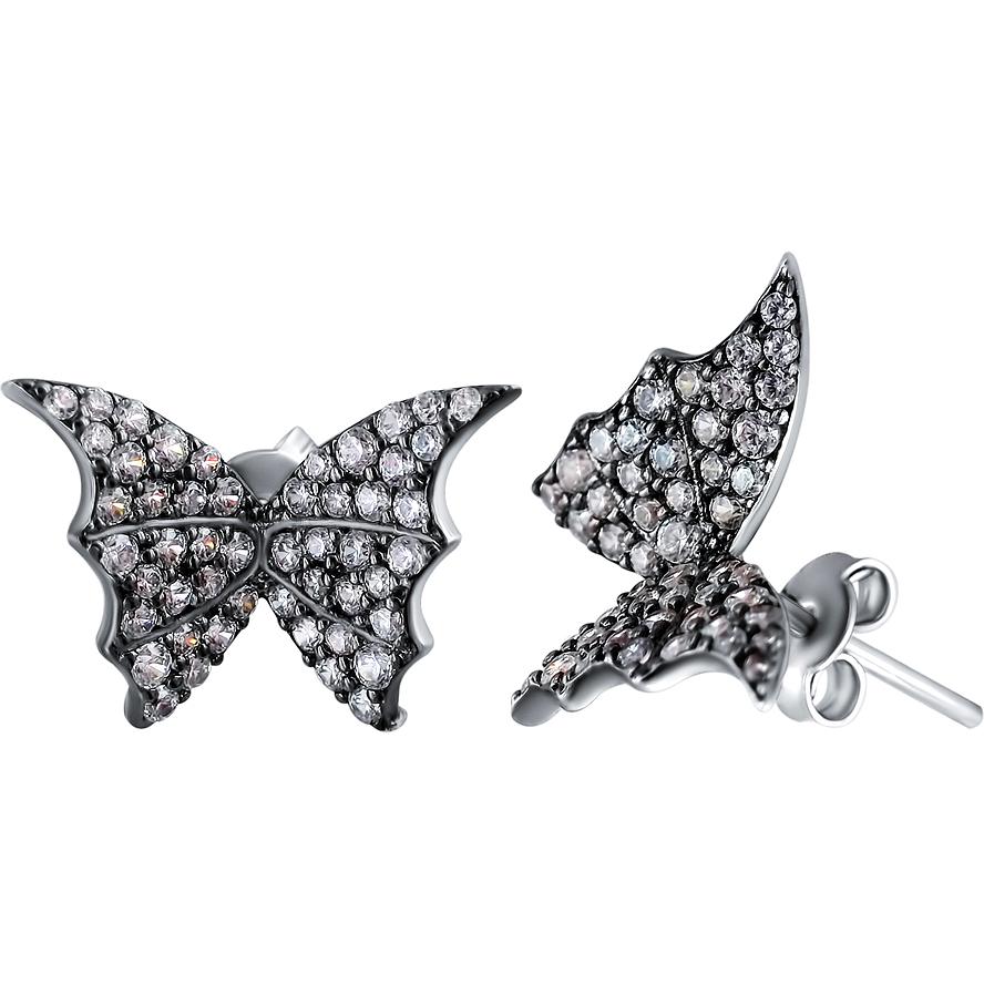 

Серьги женские из серебра Эстет 01С1511391Ч, фианит, 01С1511391Ч