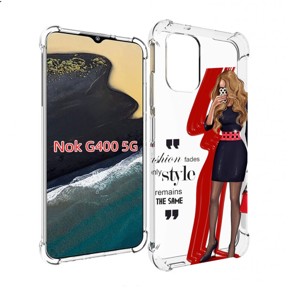 

Чехол MyPads Модная-девушка женский для Nokia G400 5G, Прозрачный, Tocco