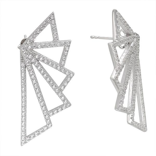 

Серьги женские из серебра Эстет 01С1511385, фианит, 01С1511385