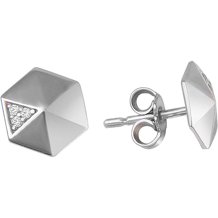 

Серьги женские из серебра Эстет 01С1511052, фианит, 01С1511052