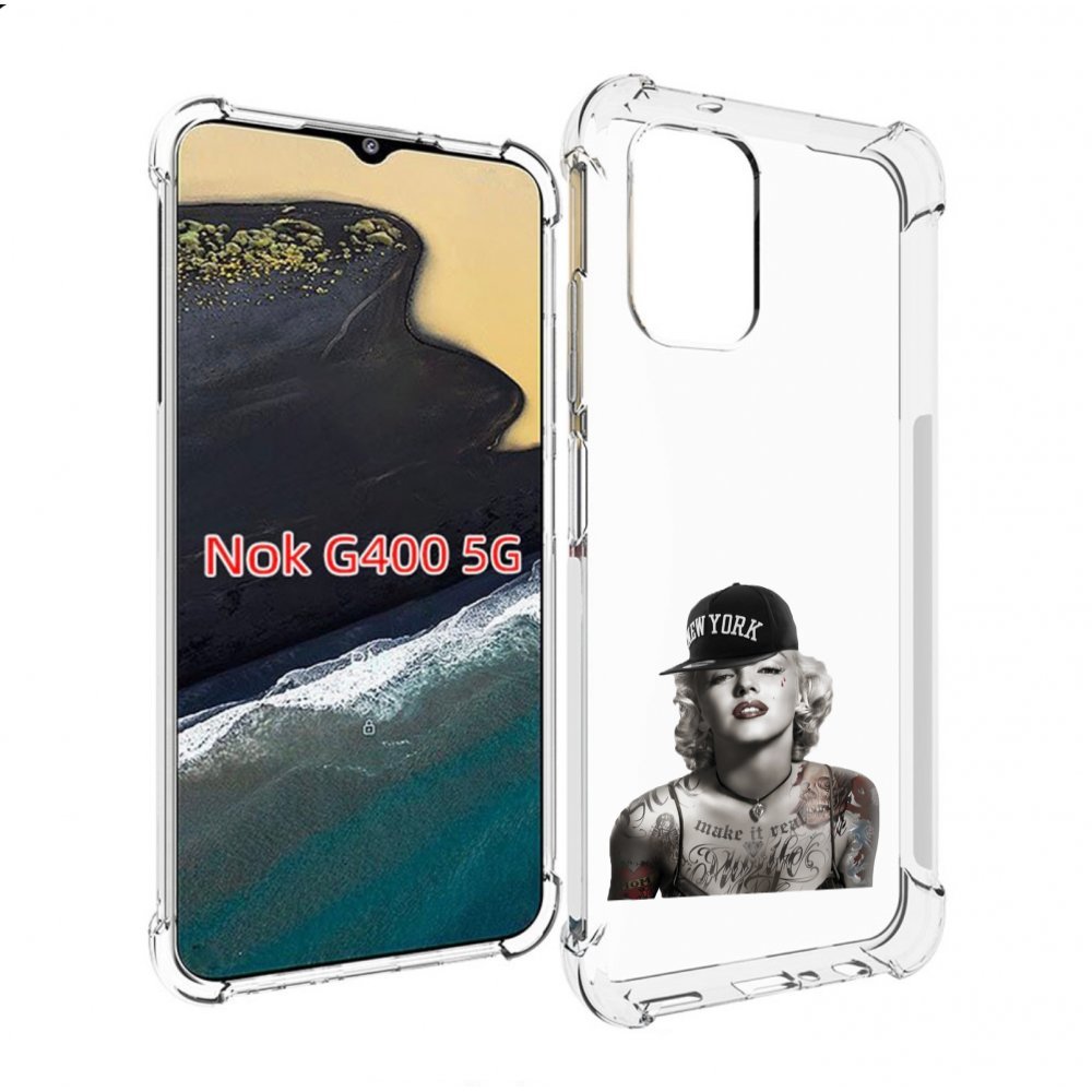 

Чехол MyPads Мерлин Монро с тату женский для Nokia G400 5G, Прозрачный, Tocco