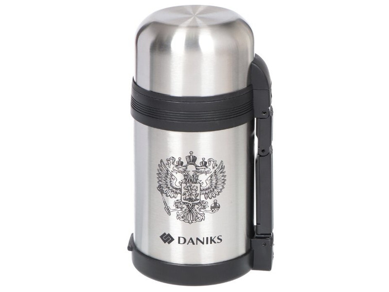 фото Термос daniks 1l silver sl-100gx / 306888