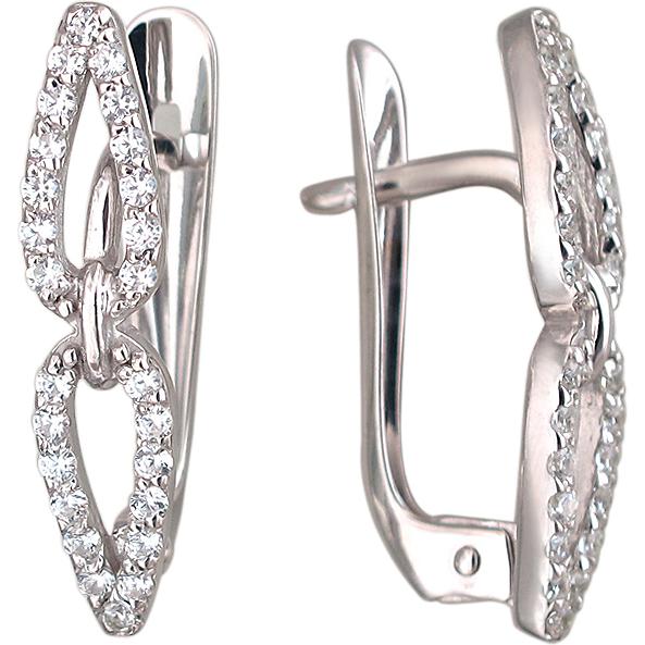 

Серьги женские из серебра Эстет 01С154366, фианит, 01С154366
