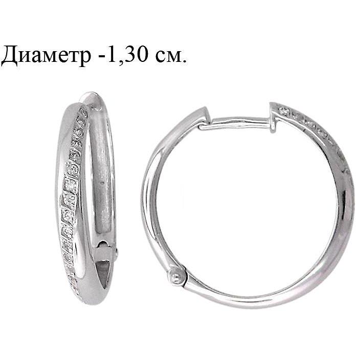 

Серьги женские из серебра Эстет 01С155657, фианит, 01С155657