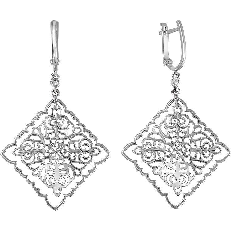 

Серьги женские из серебра Эстет 01С1510931, фианит, 01С1510931
