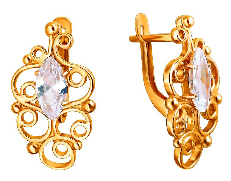 

Серьги женские из серебра Эстет Л9С158617П, фианит, Л9С158617П