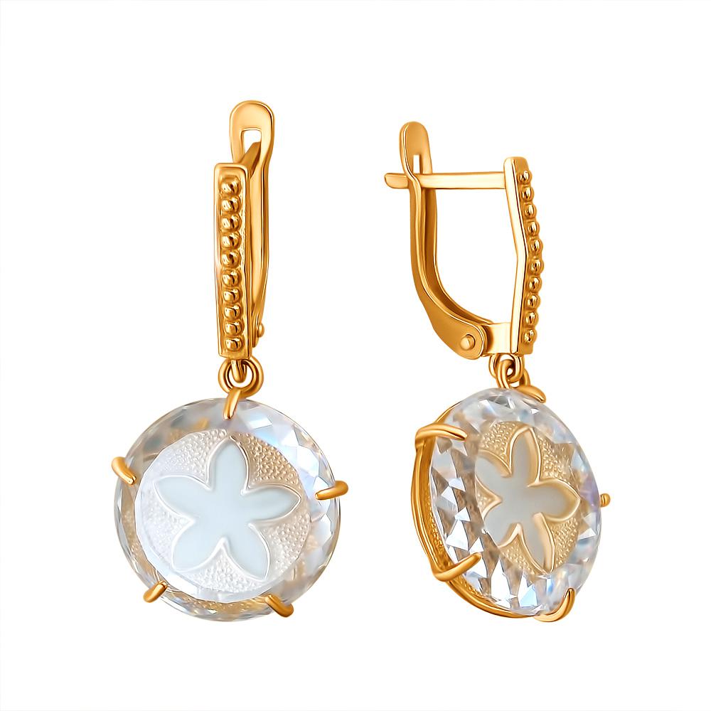 

Серьги женские из серебра Эстет Л9С158351П, фианит, Л9С158351П