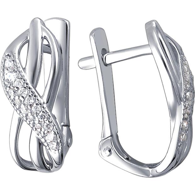 

Серьги женские из серебра Эстет 01С155641, фианит, 01С155641