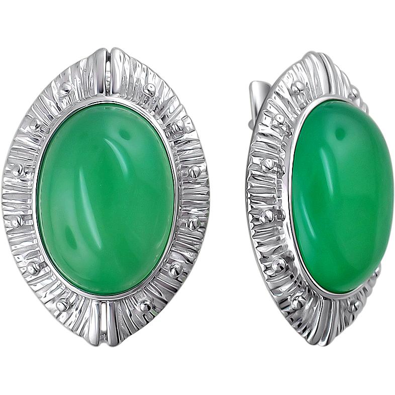 

Серьги женские из серебра Эстет С15С451586, хризопраз, С15С451586