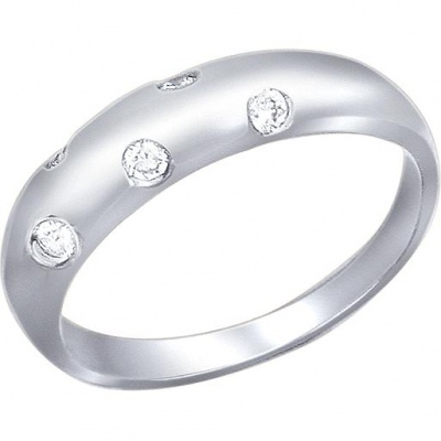 

Кольцо из серебра с фианитом р. 17 Эстет 01К151848, 01К151848