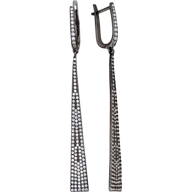 

Серьги женские из серебра Эстет 01С1510224Ч, фианит, 01С1510224Ч