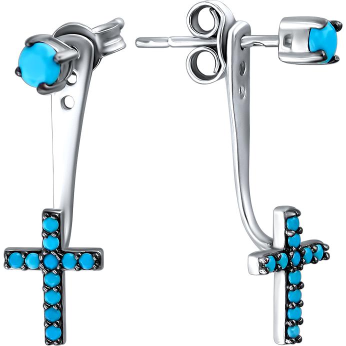 

Серьги женские из серебра Эстет 01С2511087-2, фианит, 01С2511087-2