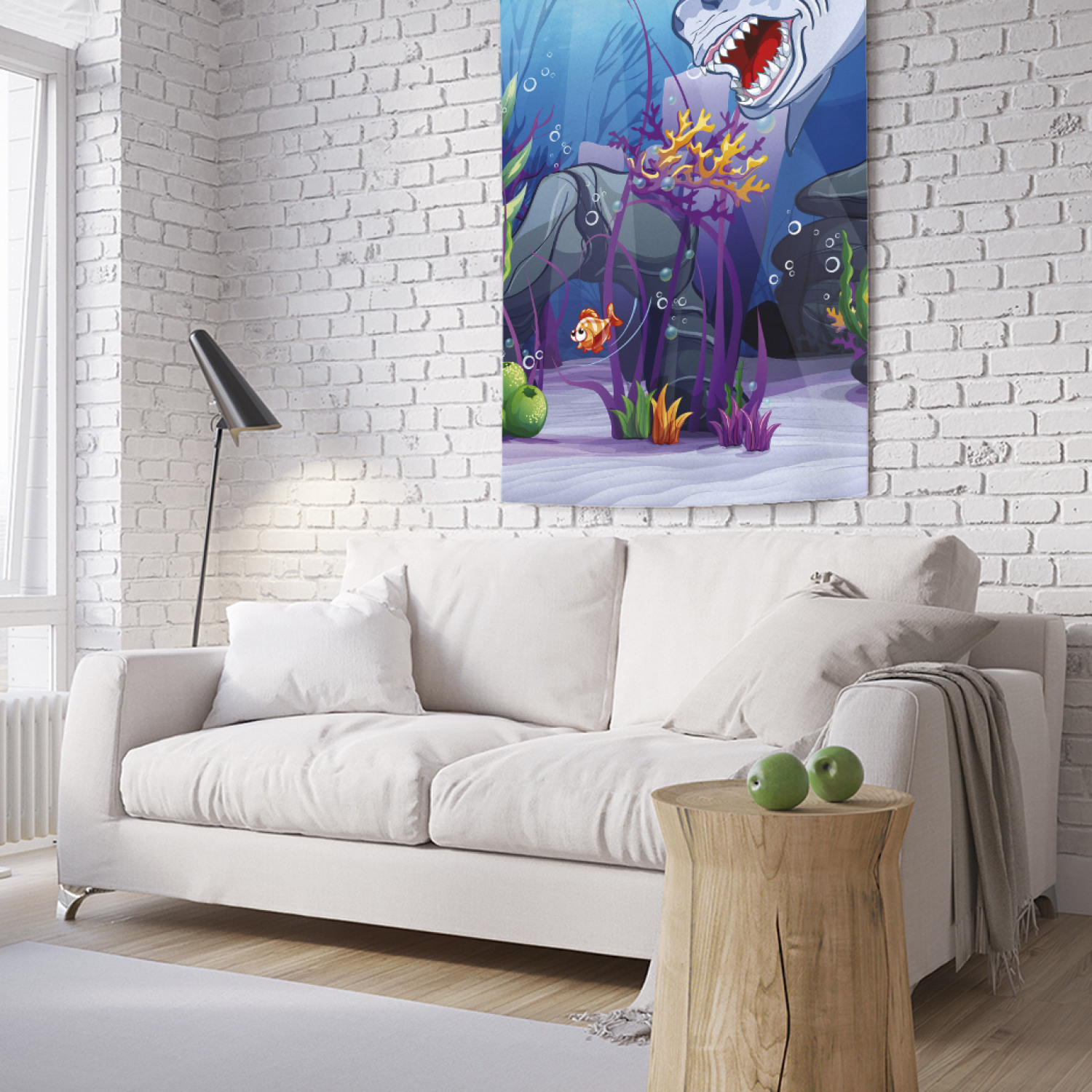 

Вертикальное фотопанно на стену JoyArty Акула на охоте 100x150 см, Акула на охоте