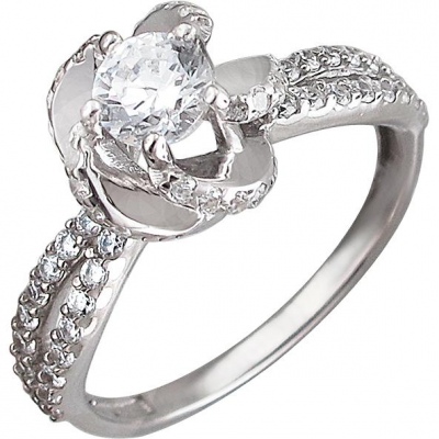 

Кольцо из серебра с фианитом р. 18,5 Эстет 01К1510764, 01К1510764