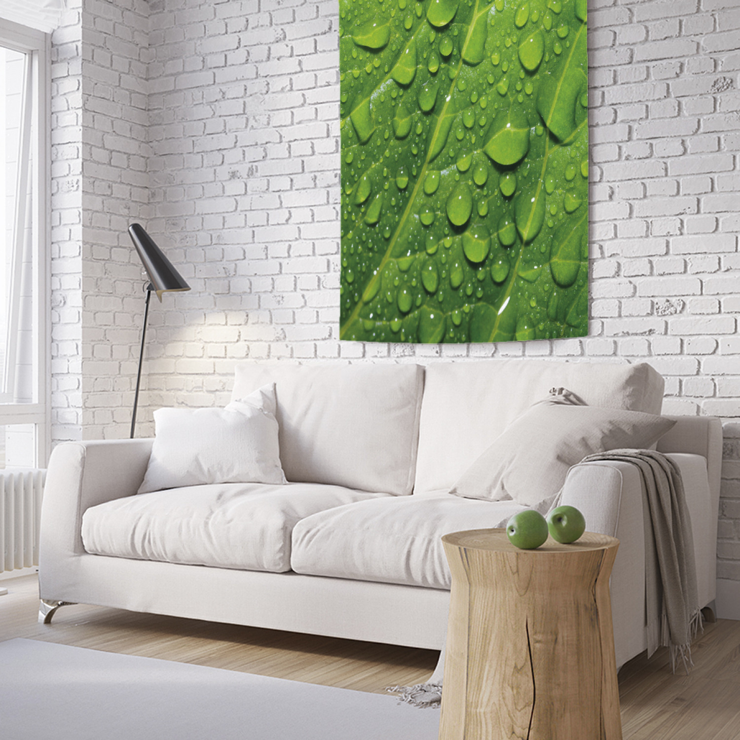 

Вертикальное фотопанно на стену JoyArty Капли на листе 100x150 см, Капли на листе