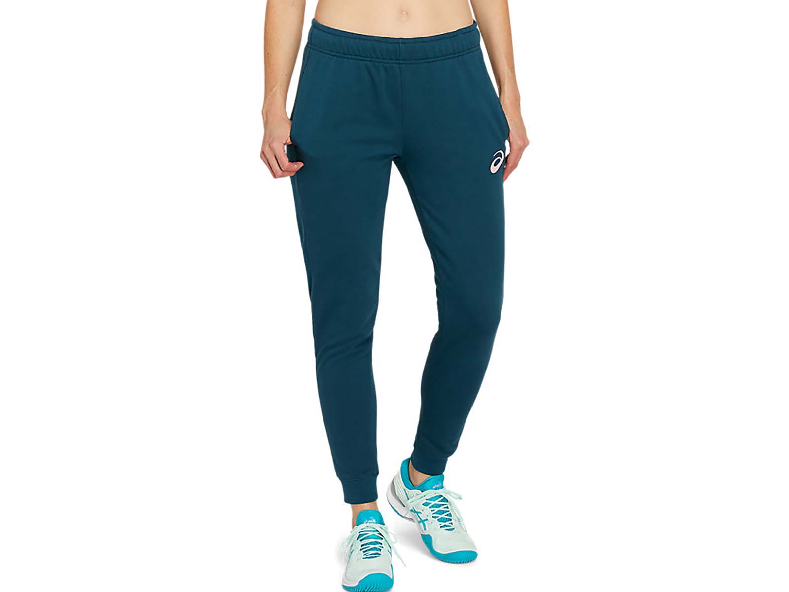 фото Спортивные брюки женские under armour asics big logo sweat pant синие l