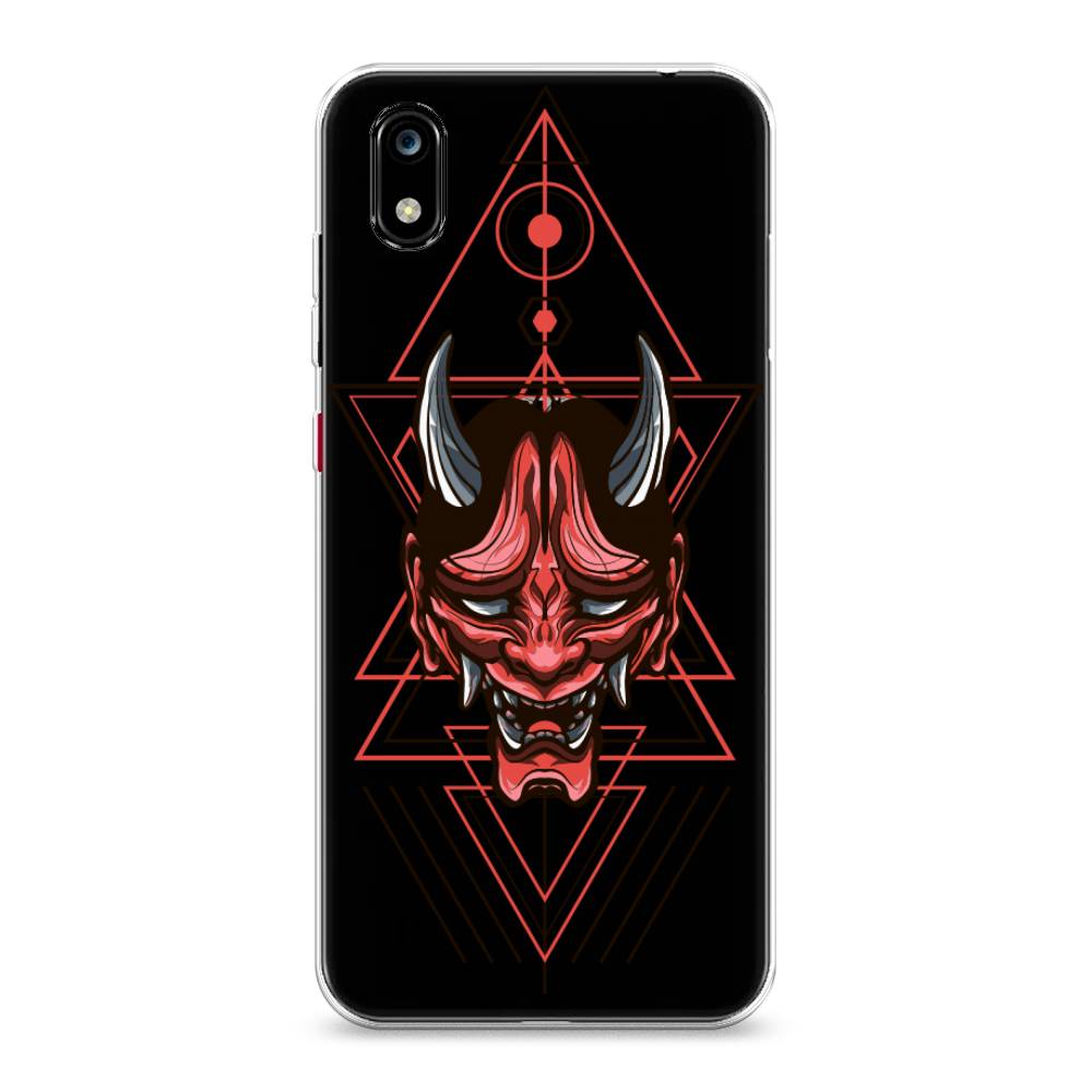 

Чехол на ZTE Blade A7 2019 "Hanya Oni mask", Серый;красный;черный, 133150-4