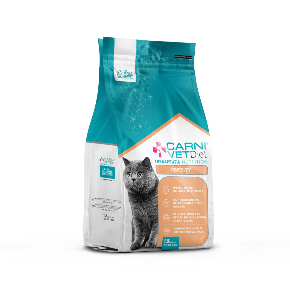 Сухой корм для кошек CARNI Vet Diet Cat Obesity диетический, для контроля веса, 1.5 кг