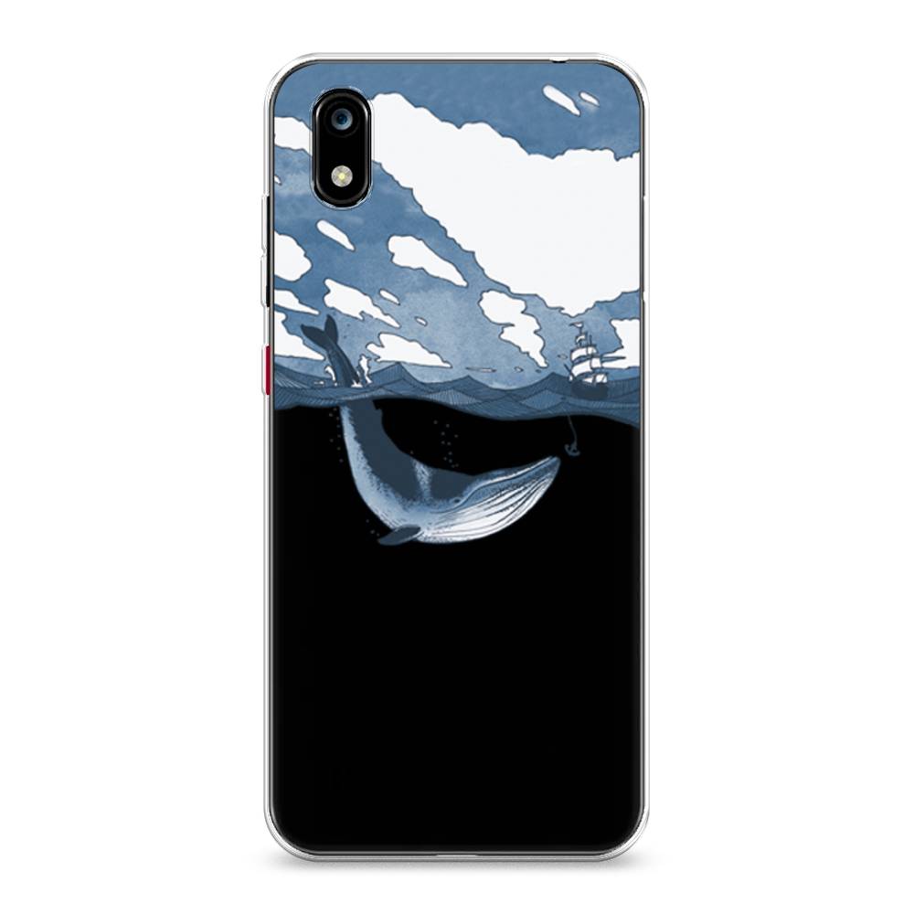 

Чехол на ZTE Blade A7 2019 "Большой кит", Синий, 133150-1