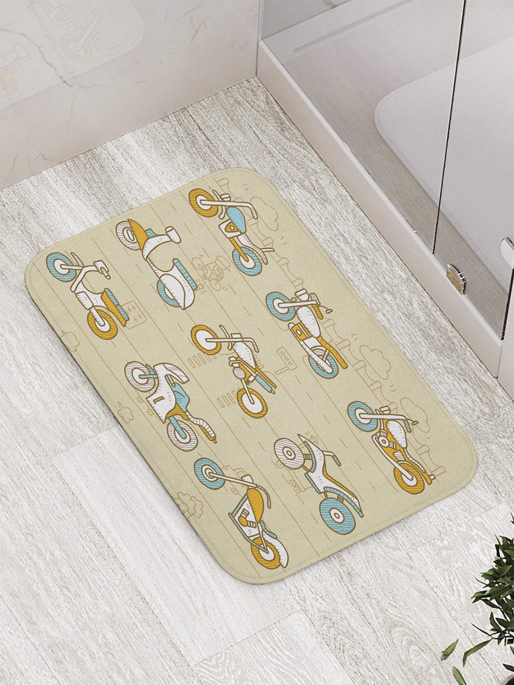

bath_61459 Коврик противоскользящий для ванной, сауны, бассейна, 77х52 см