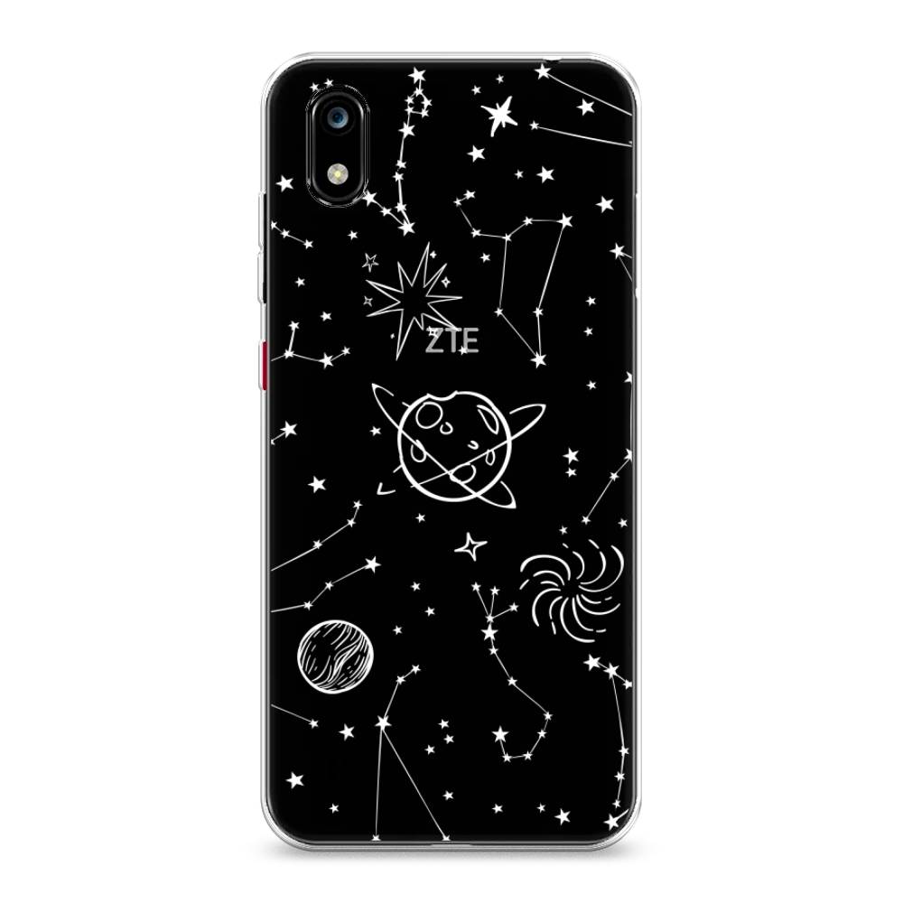 

Чехол на ZTE Blade A7 2019 "Планеты в космосе", Белый, 133150-2
