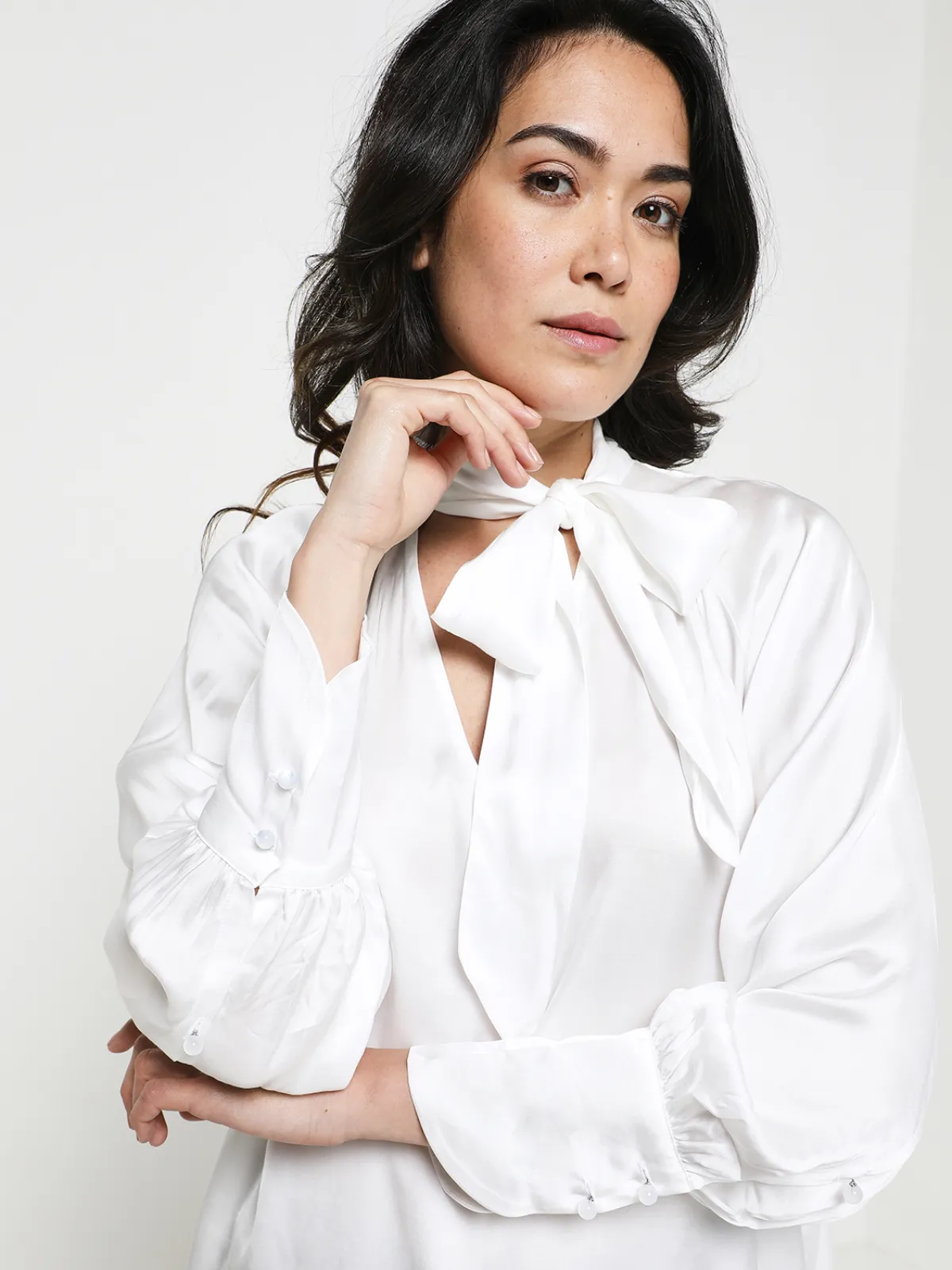 Блузка Esprit для женщин белая-110 размер EU XL 092EO1F305 3590₽