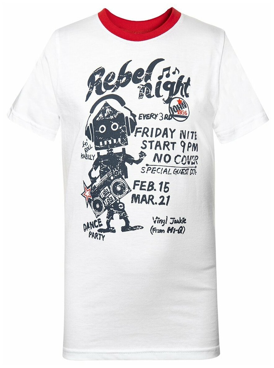 

Футболка для мальчика Малинка Rebel night М-2229 белый, 110 М-2229-110, М-2229