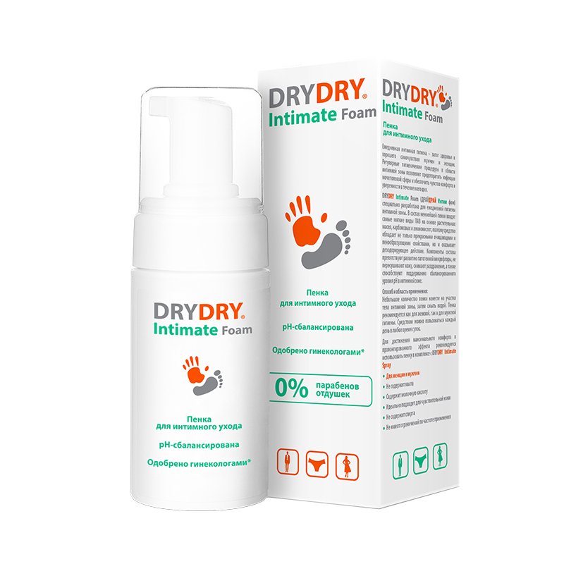 Пенка для интимного ухода Dry Dry Intimate Foam, 100 мл