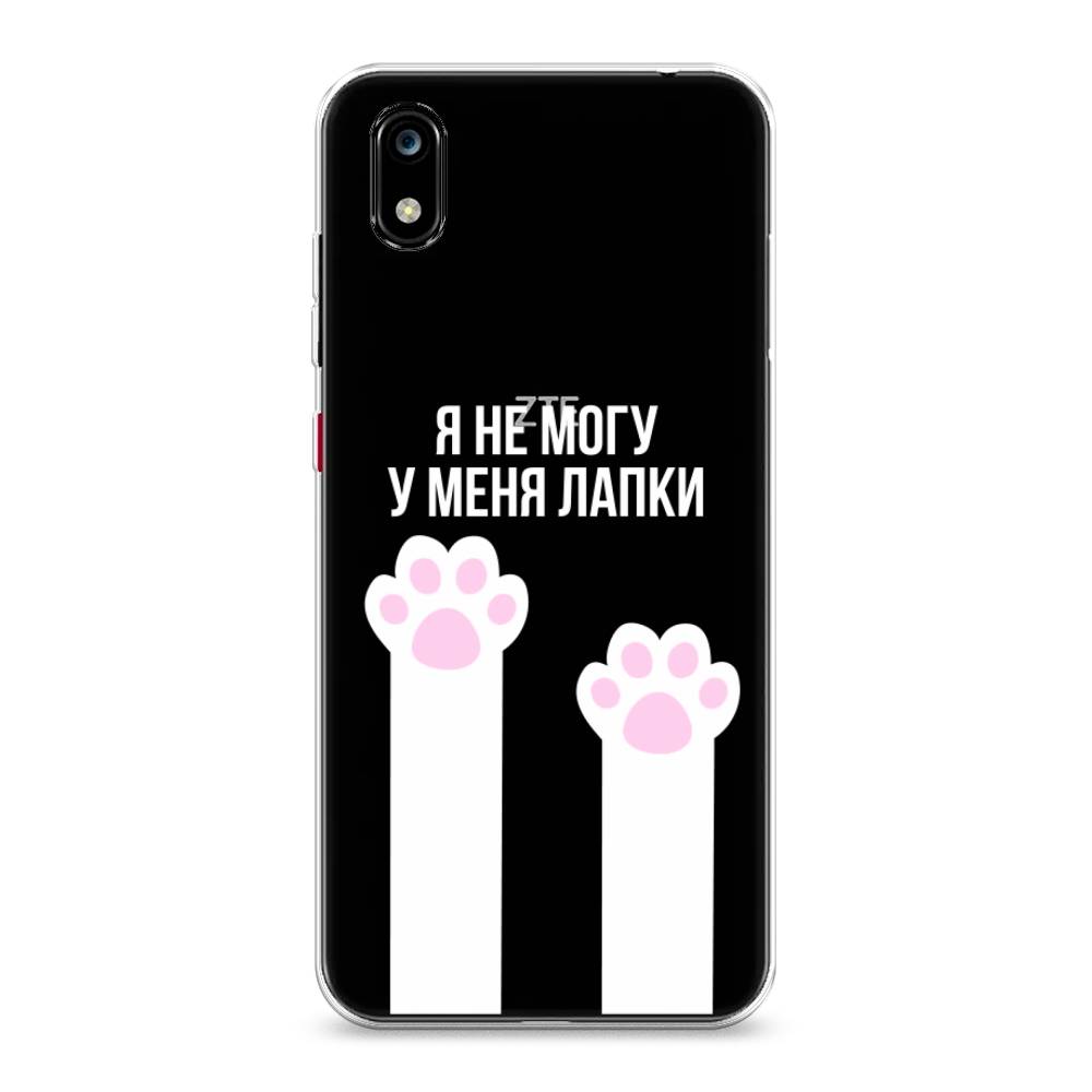 

Чехол на ZTE Blade A7 2019 "У меня лапки", Белый;розовый, 133150-6