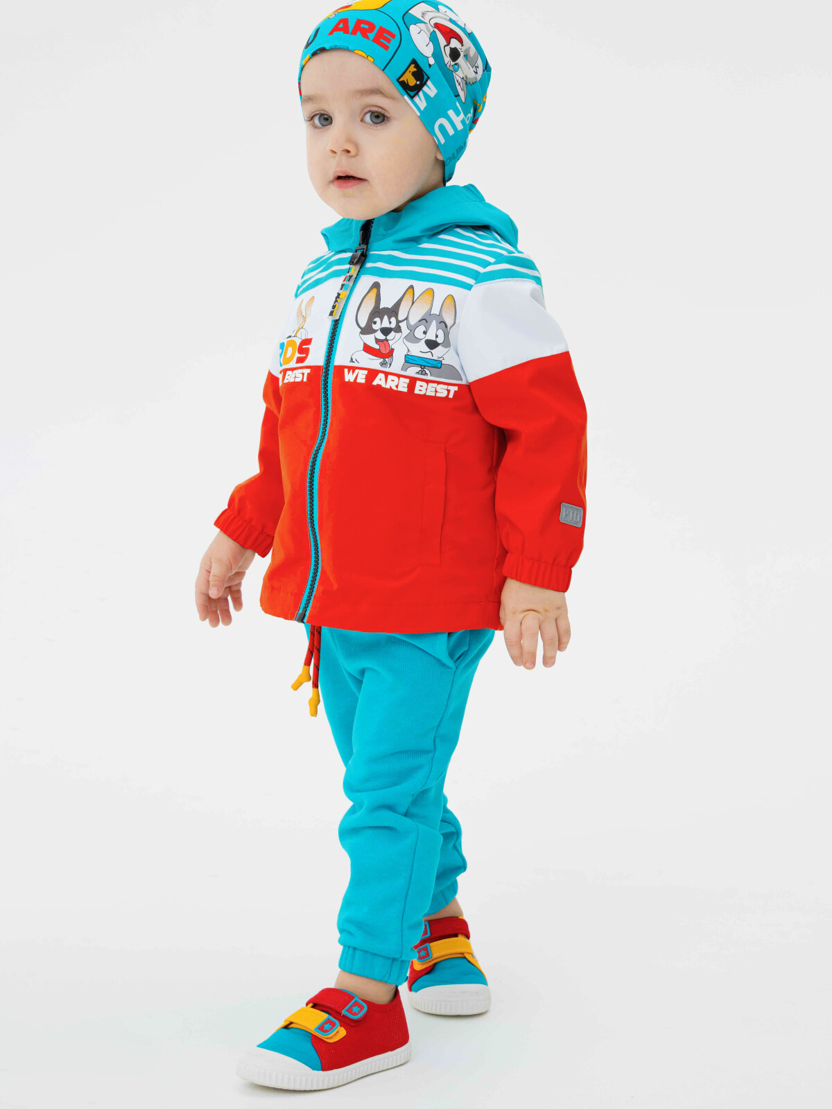 

Ветровка детская PlayToday Baby 12313004, голубой, красный, белый, 86, 12313004