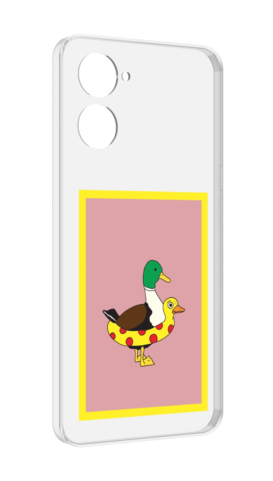 

Чехол MyPads утка в круге надувном для Realme 10S противоударный, Tocco