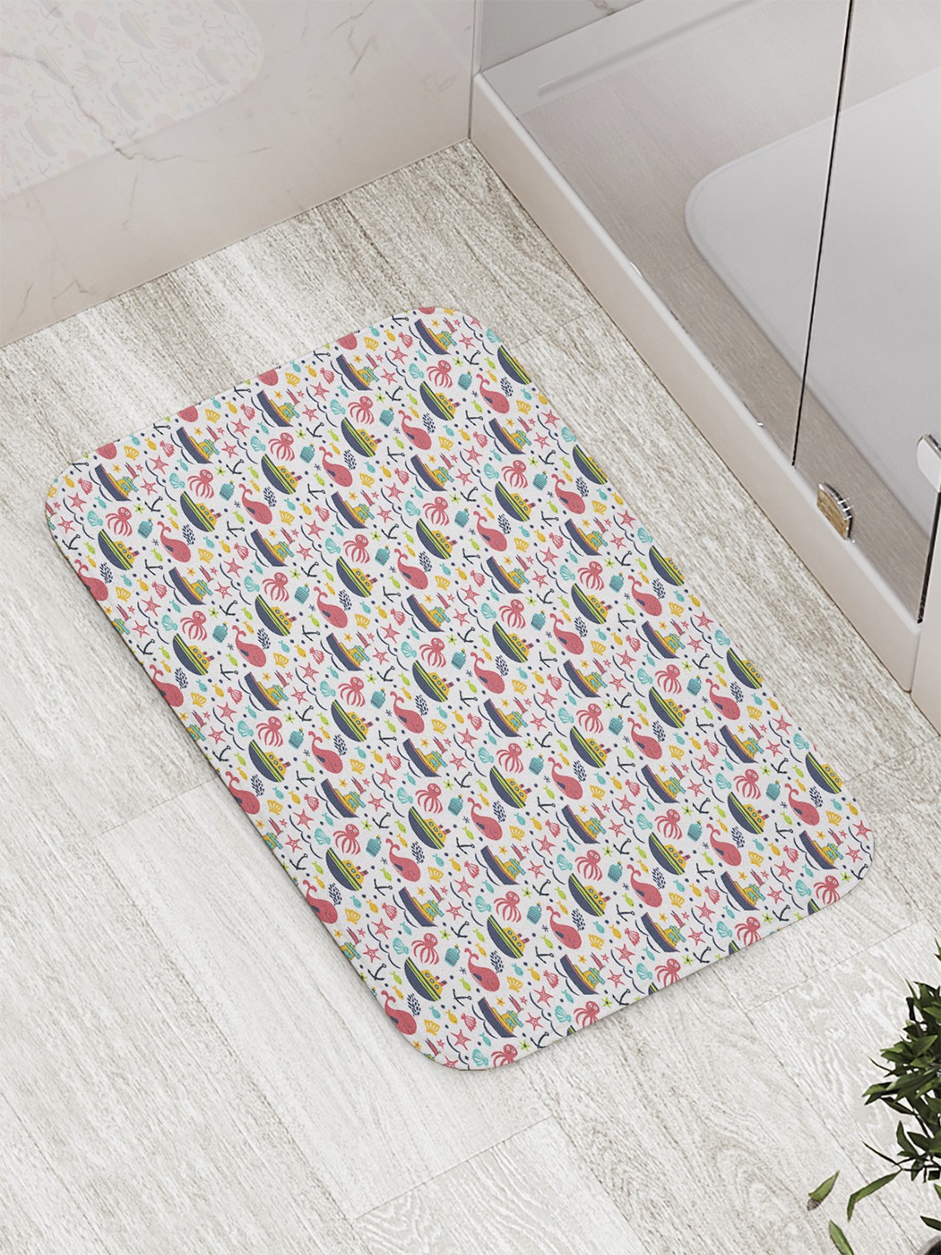 

bath_61403 Коврик противоскользящий для ванной, сауны, бассейна, 77х52 см