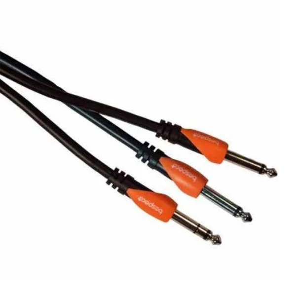 Bespeco Silos SLYS2J180 Инструментальный кабель Jack стерео - 2 х Jack моно, 1.8м