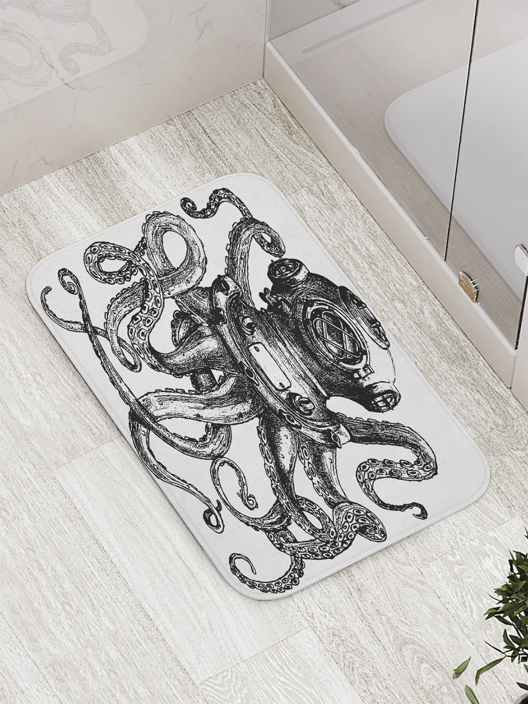 

bath_61395 Коврик противоскользящий для ванной, сауны, бассейна, 77х52 см