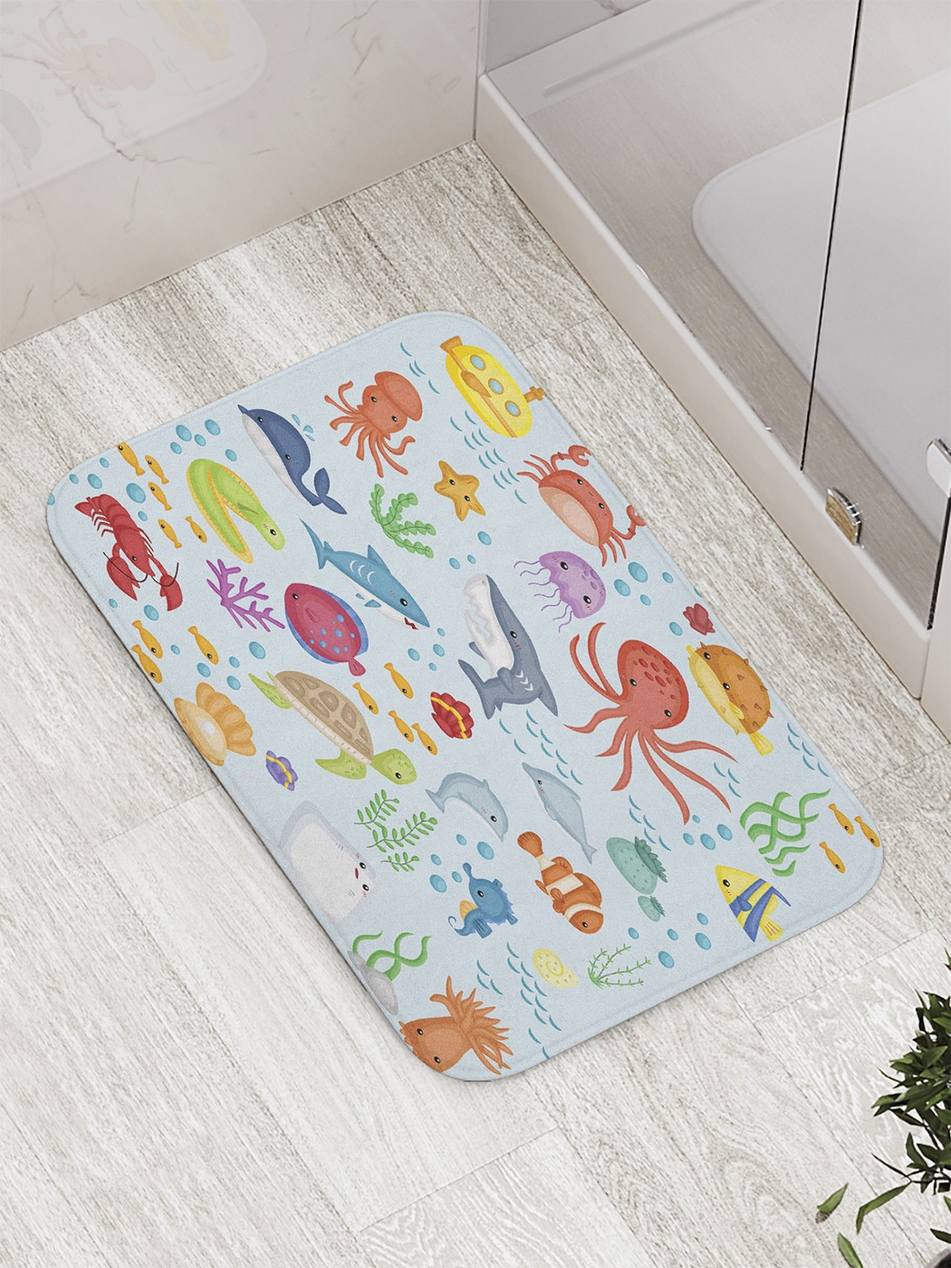 

bath_61344 Коврик противоскользящий для ванной, сауны, бассейна, 77х52 см