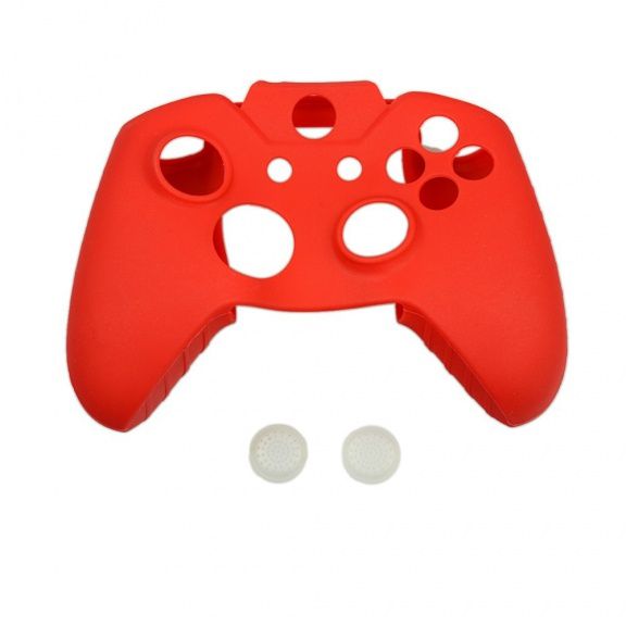 фото Чехол для геймпада controller silicon case red + накладки на стики (xbox one) nobrand