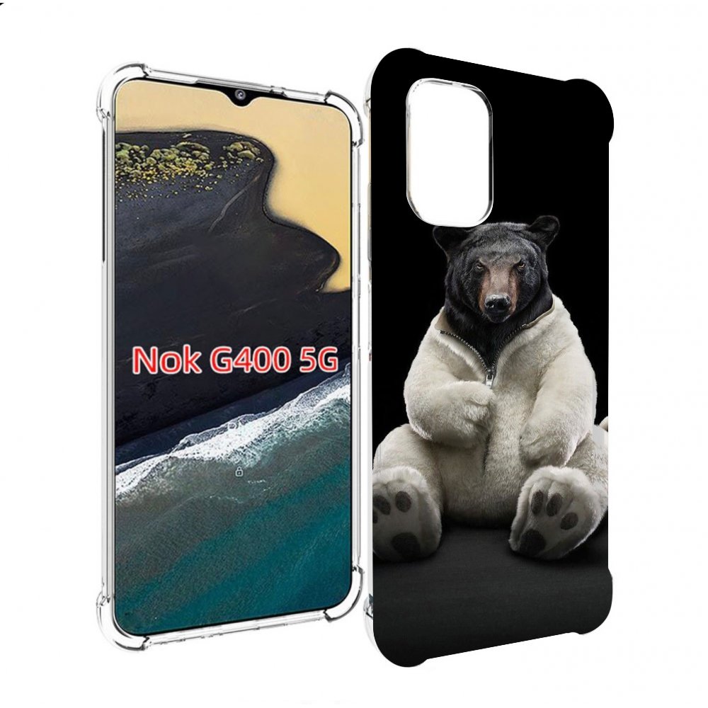 

Чехол MyPads Медведь-бурый-белый для Nokia G400 5G, Прозрачный, Tocco