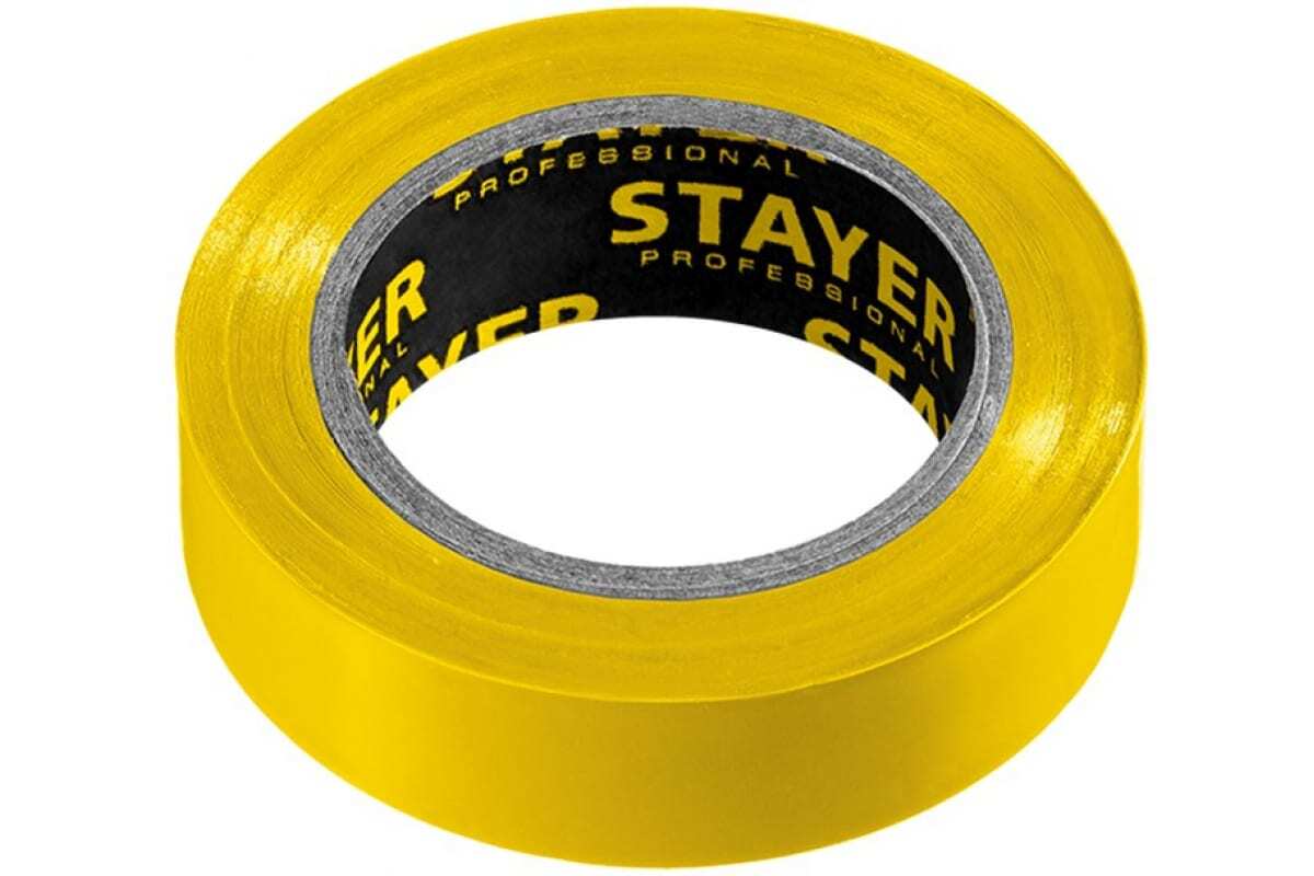 фото Stayer protect-10 изолента пвх, не поддерживает горение, 10м (0,13х15 мм), желтая