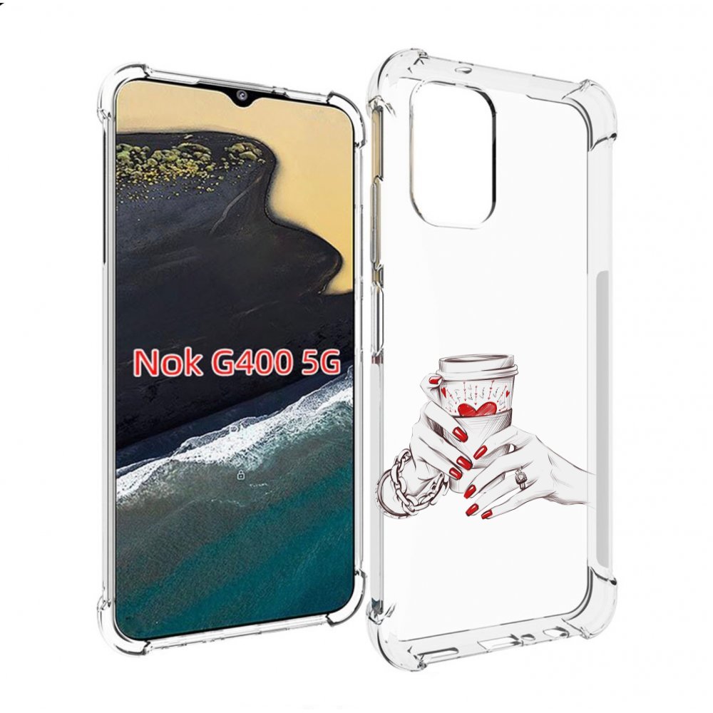 

Чехол MyPads Любовный-стакан для Nokia G400 5G, Прозрачный, Tocco
