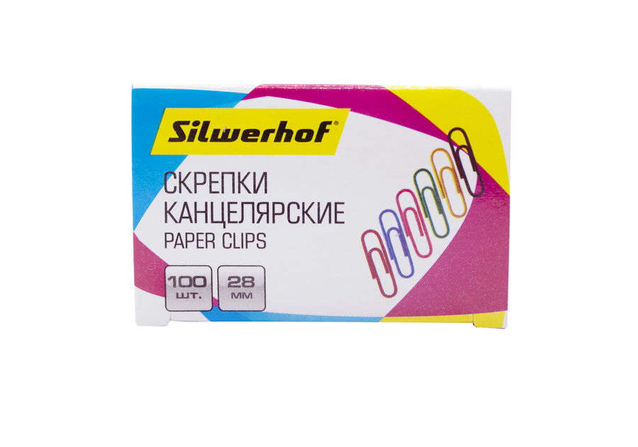

Скрепки Silwerhof 28 мм металл 100 шт